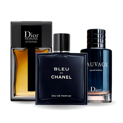 SET 3 PARFUMURI: SAUVAGE, BLEU ICONIC, HOMME INTENSE – 3x100ML