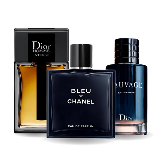 SET 3 PARFUMURI: DIOR SAUVAGE + BLEU DE CHANEL + DIOR HOMME INTENSE 100ML