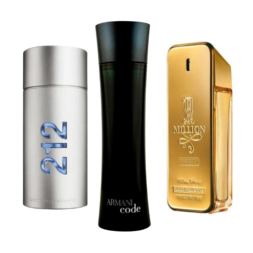 SET 3 PARFUMURI: 212 MEN NYC + PACO RABANNE ONE MILLION + ARMANI CODE HOMME 100ML
