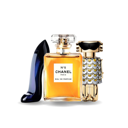 SET 3 PARFUMURI: GOOD GIRL + CHANEL Nº5 + FAME 100ML