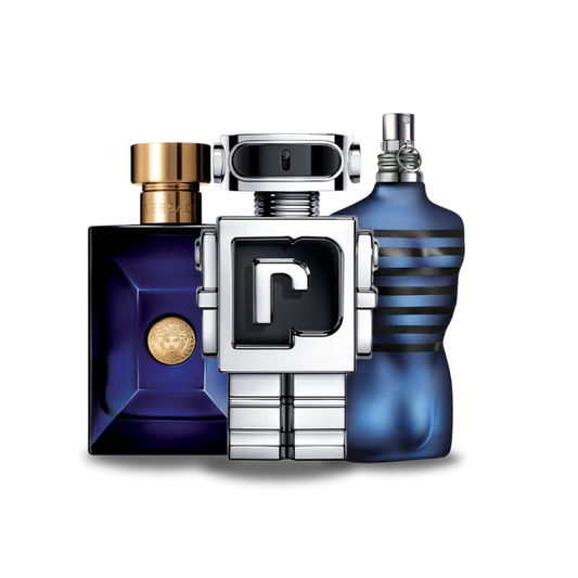 SET 3 PARFUMURI: VERSACE DYLAN BLUE + PACO RABANNE PHANTOM + JEAN PAUL GAULTIER ULTRA 100ML