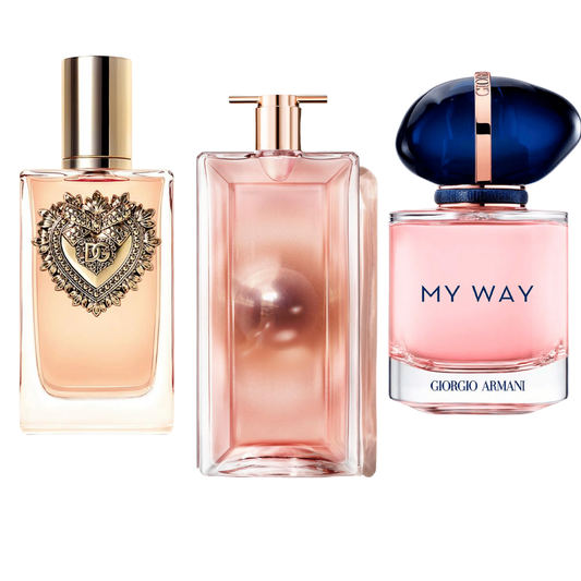 SET 3 PARFUMURI: DOLCE & GABBANA DEVOTION + MY WAY GIORGIO ARMANI + LANCÔME IDÔLE 100ML